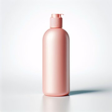 Realistic cosmetic package. Pink cosmetics bottles, containers. Beauty products. Spray, soap and cream, shampoo vector blanc luxury packaging
