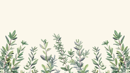 Horizontal herbal backdrop decorated with rosemary sp