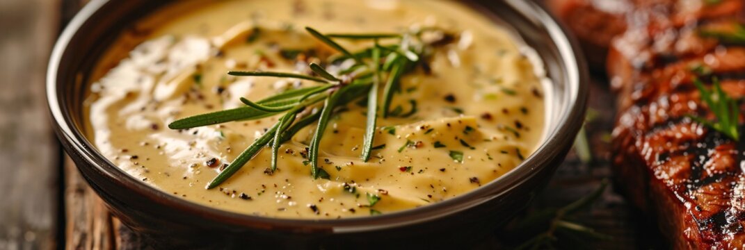 Lose yourself in the velvety smoothness of béarnaise sauce, its rich aroma and creamy texture enticing