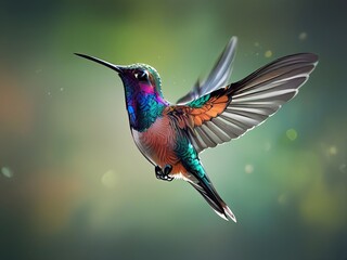 Fototapeta premium A colorful macaw with a bright red beak perched on a tree branch