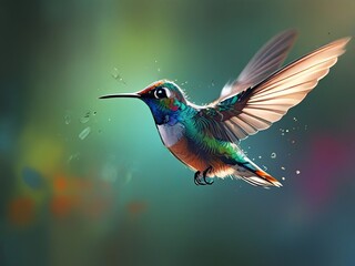 Fototapeta premium A colorful macaw with a bright red beak perched on a tree branch