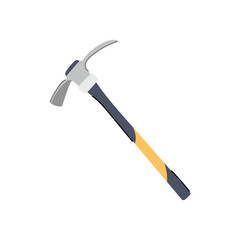shovel pickaxe cartoon. pickax pickaxe, rock chisel, silhouette pictogram shovel pickaxe sign. isolated symbol vector illustration