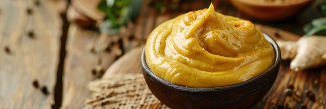 Lose yourself in the creamy richness of mustard, its tangy aroma and vibrant color enticing