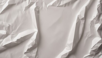 White blank crumpled and creased paper poster texture background