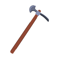 rock pickaxe cartoon. chisel silhouette, pictogram equipment, simple mining rock pickaxe sign. isolated symbol vector illustration