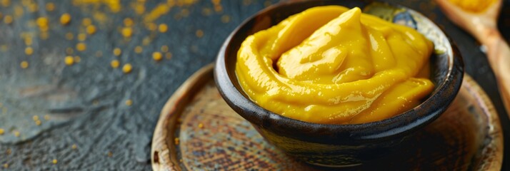 Explore the tantalizing allure of mustard, its vibrant color and smooth consistency mesmerizing