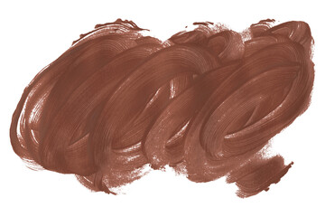 Shiny brown brush watercolor painting isolated on transparent background. watercolor png