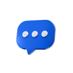 blue bubble chat message 3d icon © Wawan