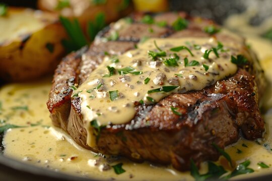 Delve into the savory delight of béarnaise sauce, its creamy richness and aromatic flavor captivating