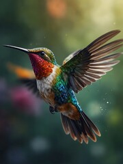 Fototapeta premium A colorful macaw with a bright red beak perched on a tree branch