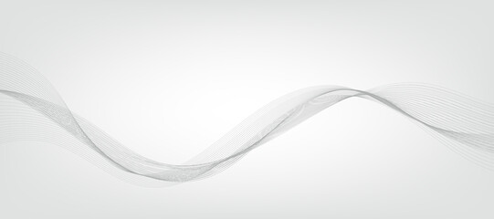 White gradient background with waves. EPS10