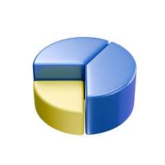 3d pie chart finance illustration