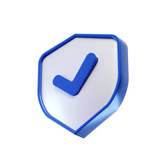 Shield 3D Icon Finance Illustration