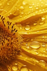Lose yourself in the radiance of sunflower oil, its golden hue and shimmering texture captivating, great for your wallpaper