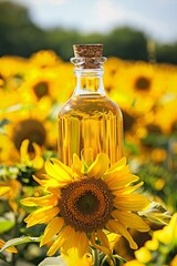 Immerse yourself in the beauty of sunflower oil, its clear appearance and gentle shine enchanting, ideal for your screen