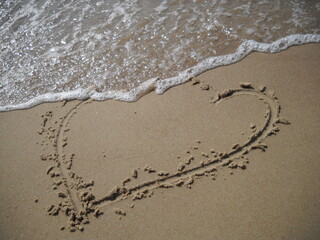 heart on the beach
