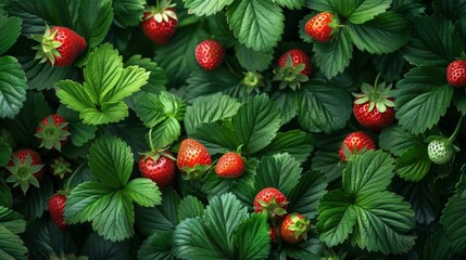Obraz premium red strawberry summer background, sweet strawberry harvest, organic food