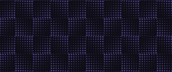 abstract matrix dots futuristic seamless pattern, dark blue matrix dots pattern design for background, cover, template