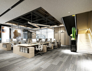 3d render of office interior