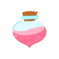 alchemy potion bottle cartoon. vial love, jar game, flask vintage alchemy potion bottle sign. isolated symbol vector illustration