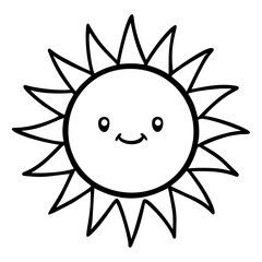 cute sun design element. vector