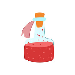 vial potion bottle cartoon. love jar, game flask, vintage elixir vial potion bottle sign. isolated symbol vector illustration
