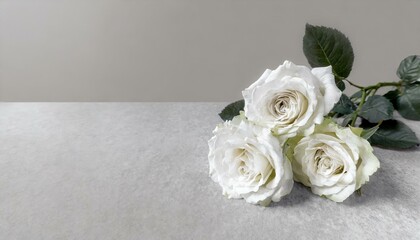 Subtle Remembrance: Minimalist Condolences Card with Roses on Grey