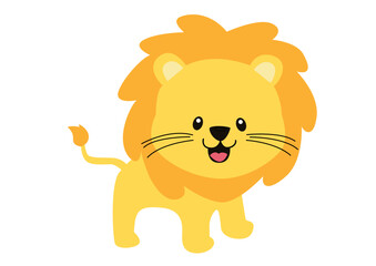 lion cartoon isolated on white