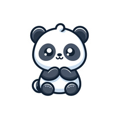 Naklejka premium Vector panda isolated illustration