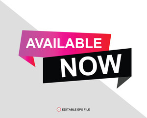 Available now button for promotion