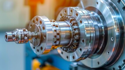 Highly accurate precision milling machine in operation - industrial elegance demonstrated