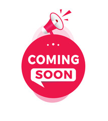 Coming soon sign, flat design. vector for banner template or advertising.

