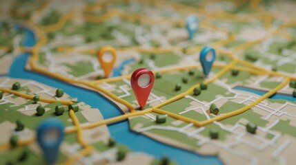 Simple 3D map marker on the map