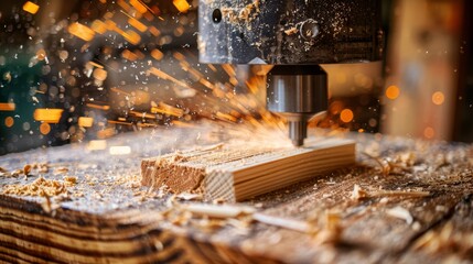 Precision milling machine in action - industrial elegance in manufacturing process