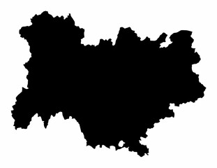 Fototapeta premium Auvergne-Rhone-Alpes silhouette map