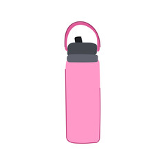 drink reusable water bottle cartoon. sport metal, aluminum steel, mockup flask drink reusable water bottle sign. isolated symbol vector illustration