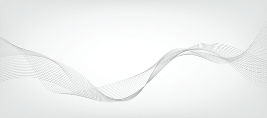Obraz premium White gradient background with waves. EPS10