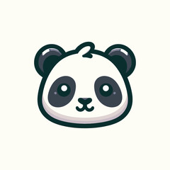 Obraz premium Vector panda isolated flat illustration