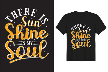 Sun Shine Soul Typography, Vintage, Hand drawn, Bulk, Vector, handwritten T-shirt Design