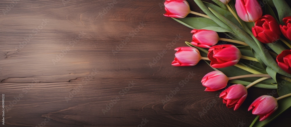 Poster a copy space image showing a greeting card celebrating valentine s day with a beautiful bouquet of t