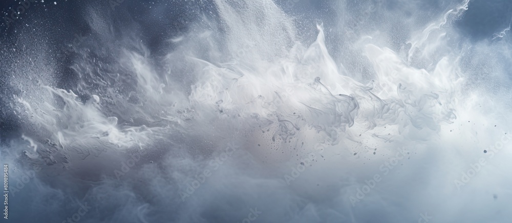 Aufkleber In this copy space image a dynamic burst of white powder is frozen in motion creating an abstract and captivating background