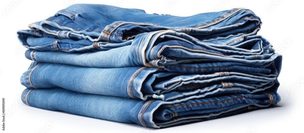 Aufkleber A copy space image featuring jeans isolated on a white background complete with a clipping path