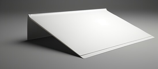 An empty white surface on which lies a file folder containing important documents that need to be retained such as contracts. Creative banner. Copyspace image