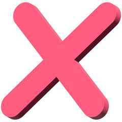 Fototapeta premium 3d wrong icon, 3-dimension confirm and cancel sign of making agreement, positive or negative symbol