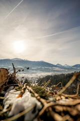 view of the mountains