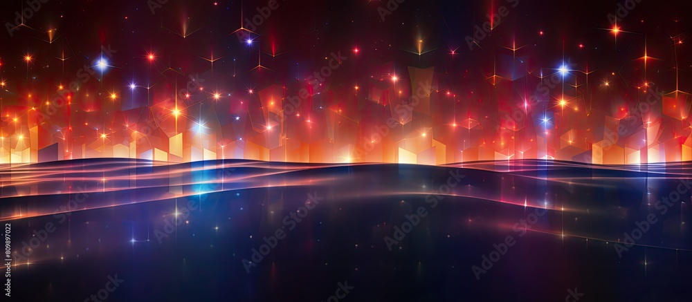 Poster a festive holiday backdrop with abstract geometric shapes and stars perfect for your design with cop