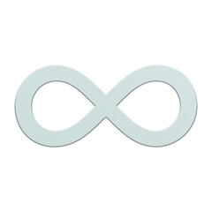Infinity symbol cut out isolated on white background