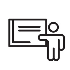 Business Presentation Line Icon