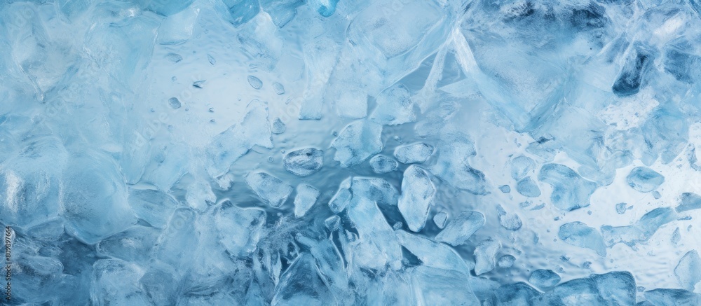 Poster a copy space image featuring a textured background of ice