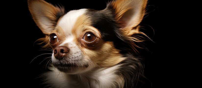 An elderly chihuahua canine. Creative banner. Copyspace image